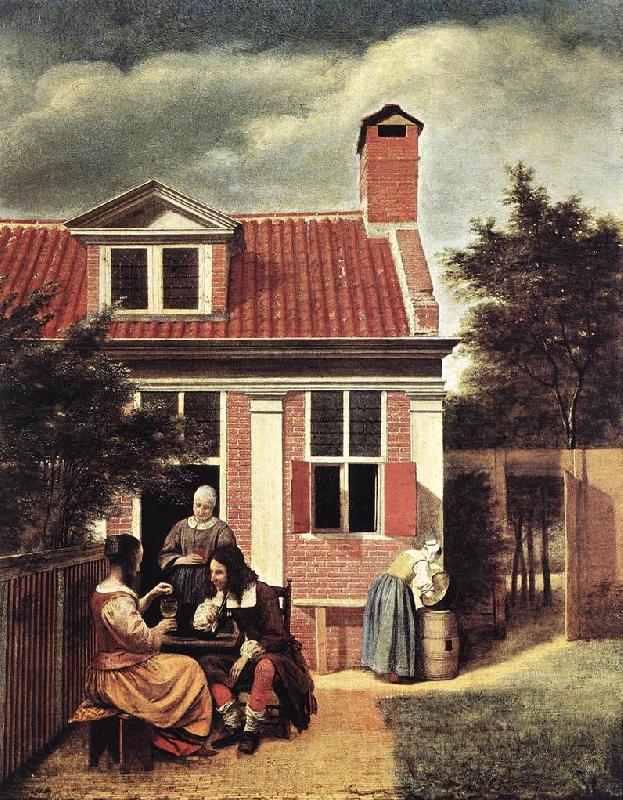 HOOCH, Pieter de Village House sf Norge oil painting art